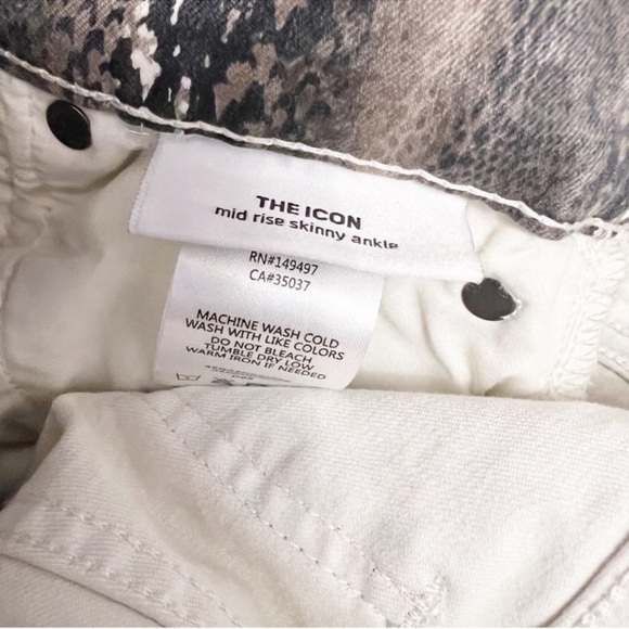 Joe’s Jeans NEW Gray Snakeskin Pattern Jeans Icon Mid Rise Skinny Ankle Size 25 - Picture 13 of 13